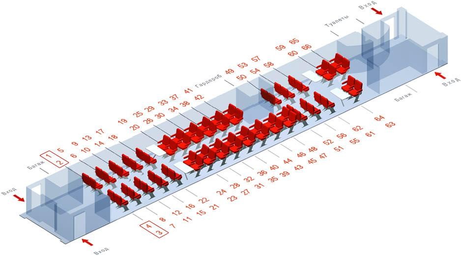 Вагоны 3 и 4 в поезде Сапсан Санкт-Петербург - Москва